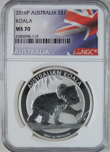 2016 P Australia Koala 1oz .999 Silver $1 Coin NGC MS70