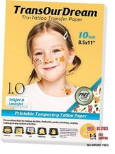 Clear Tattoo Paper for Inkjet Laserjet Printers - Permanent Tattoo Design