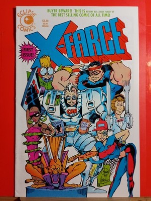 1992 Eclipse Comics X-Farce Issue 1 Bill Maus Cover Artist FREE SHIPPING 