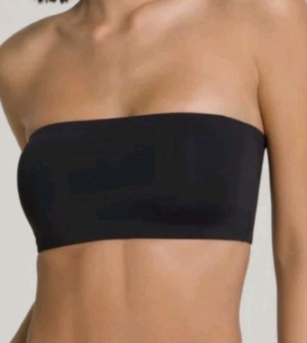 Good American Better Band Black High Shine Bandeau Top, XXS