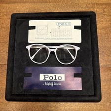 New NOS VINTAGE Polo 31 Ralph Lauren Eyeglasses WHITE Oversized Frame Glasses 54