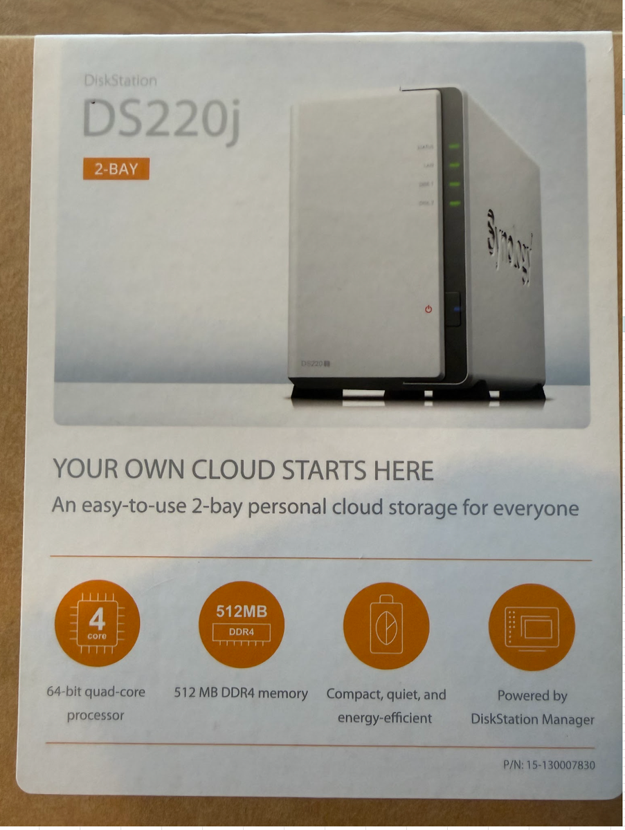 Synology DS220J 2 Bay NAS DiskStation for sale online | eBay