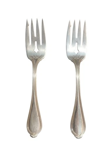 Lot of 2 - Paul Revere by Towle Sterling Silver Salad Forks Pierced - 5 3/4"