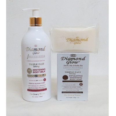 Diamond Glow Glutathion Arganöl, Karottenöl Aufhellende Körperseife + Bodylotion