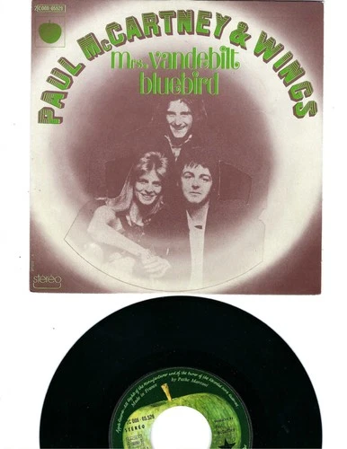 45 + PIC SLV- PAUL McCARTNEY & WINGS- "MRS. VANDEBILT"/BLUEBIRD- APPLE-FRANCE-NM