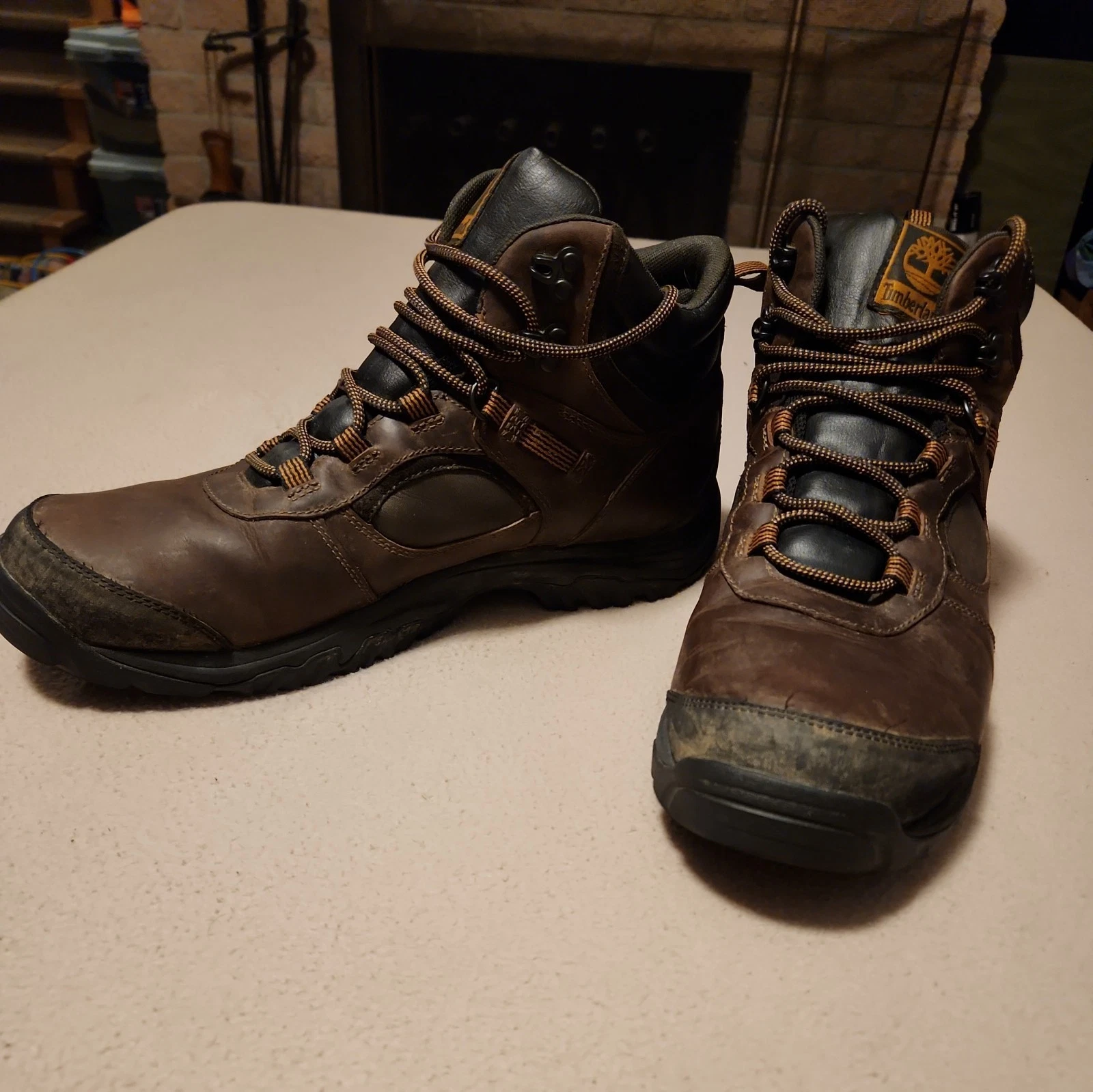 Timberland Mens Size 13 Mt. Major Mid Waterproof Hiking Boots Brown
