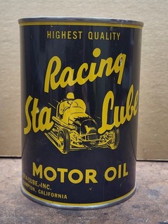 Rare Sta Lube Racing Motor Oil SAE 50 Unopened Can