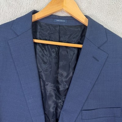 Stafford Mens 52R Regular Blue Travel Stretch Classic Fit Suit