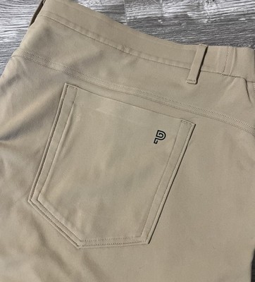 Public Rec Game Changer Nylon Stretch Chino Tan Pants Tapered Leg Size 44x30