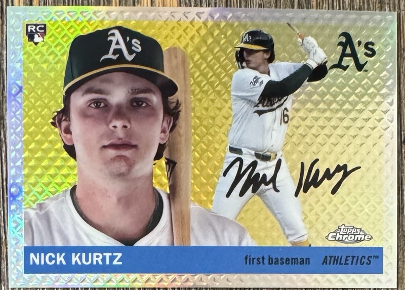 2025 Topps Platinum Nick Kurtz Diamond Etch Refractor RC SN 40/55 - Athletics
