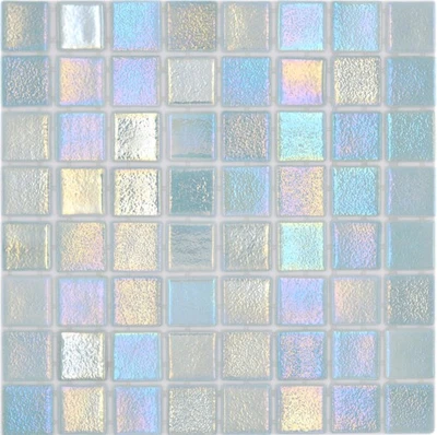 Mosaïque De Piscine Mosaïque En Verre Vert Clair Iridium 220-P55383_f | 10 Tapis - Photo 1/4