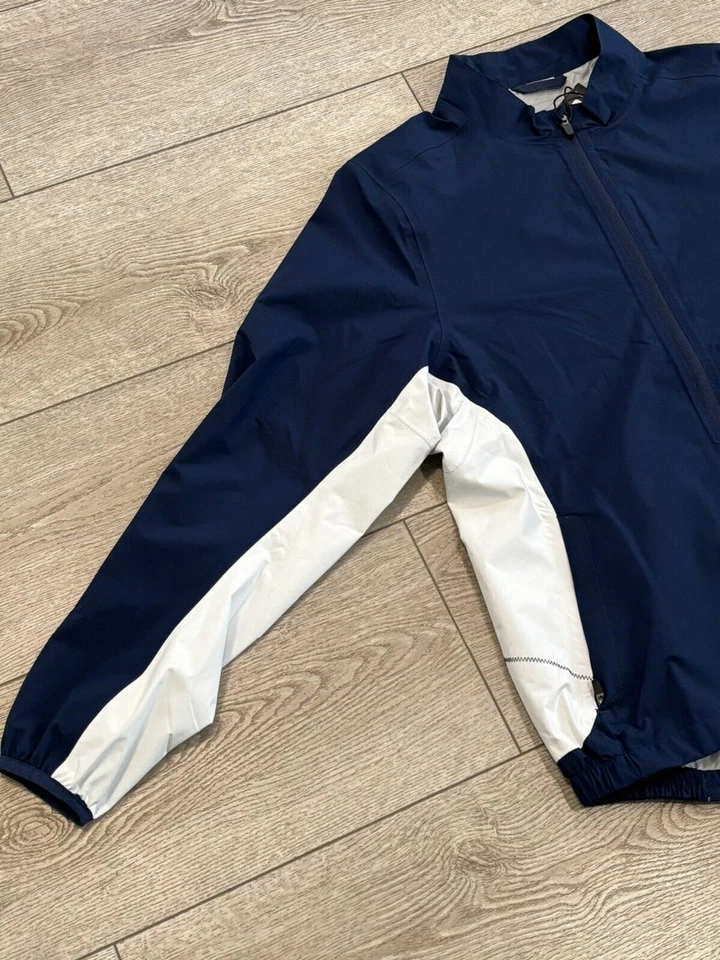 Chaqueta de lluvia Sun Mountain Monsoon XL para mujer Chaqueta de golf azul marino blanco nueva con etiquetas Foto 2 de 4