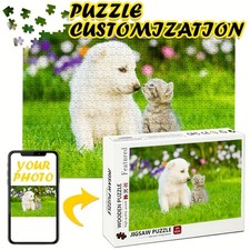 Custom 1000Ps Photo Jigsaw Puzzle Personalized Pet Cat Dog Picture Memory Gift