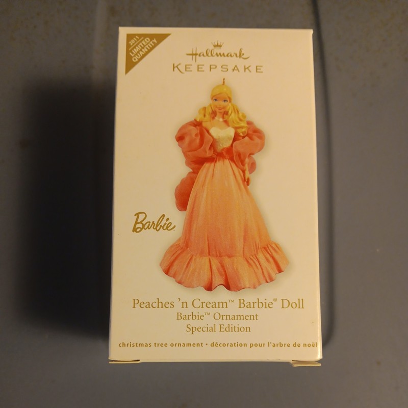 Hallmark 2011 Peaches 'n Cream Barbie - Special Edition box not mint