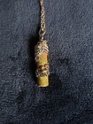 Unakite Jasper Stone Necklace With Silver Colored Chain — photo 5