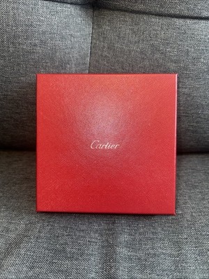 Cartier Red Gift Box EMPTY Storage Box Gold Logo 5.5''x 5.5x 1''Designer Packaging