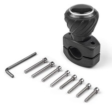 Deluxe Steering Wheel Power Handle Spinner Knob - Universal Black