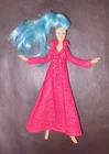 RARE 1969 Ideal Toy Company TALL Flat Flatsy Doll Dale BLUE HAIR Pink Rubber