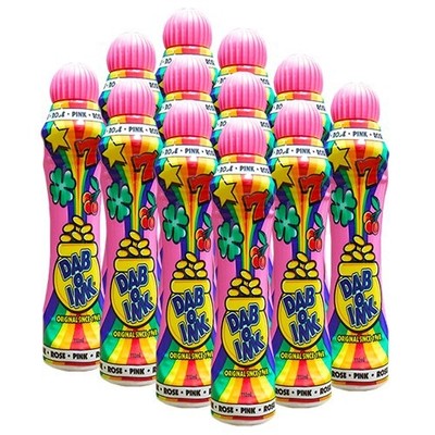 12 Pink Bingo Daubers 4oz Each Oval Pen-Grip Style Chisel Tip Markers