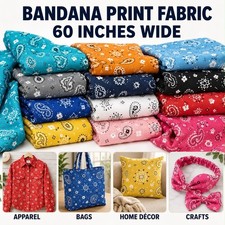 Sedona Designz Bandana Poly Cotton 58 Inch Wide Fabric by The Yard