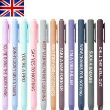 Novelty Ballpoint Pens Set with Unique Cuss Words - Gift for Coworkers