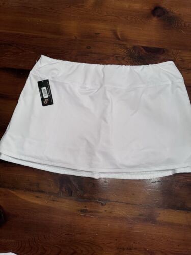 Cross Court White Tennis Skort Size XL Athletic Golf Pickleball White NWT $70