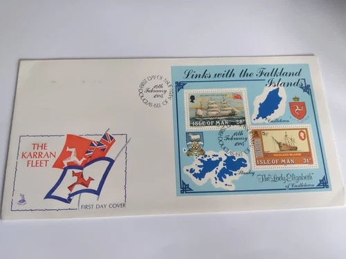 1984 Falkland Islands Karran Fleet Isle Of Man First Day Cover Unaddressed