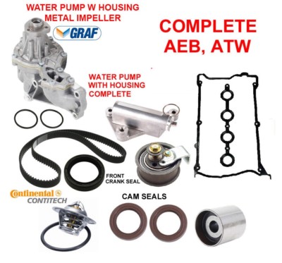 AUDI A4 , VW PASSAT 1.8 TIMING BELT WATER PUMP  KIT FITS AEB ATW  10 PCS