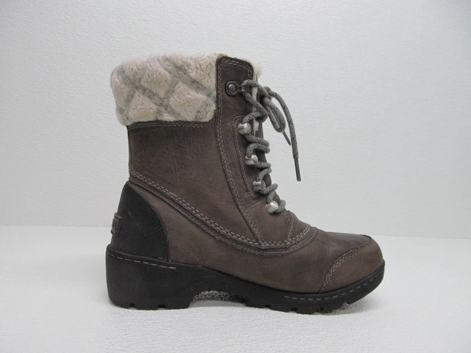 Botas Medianas SOREL Whistler Impermeables Cuero Forradas de Piel Para Mujer Talla 6 Foto 4 de 4