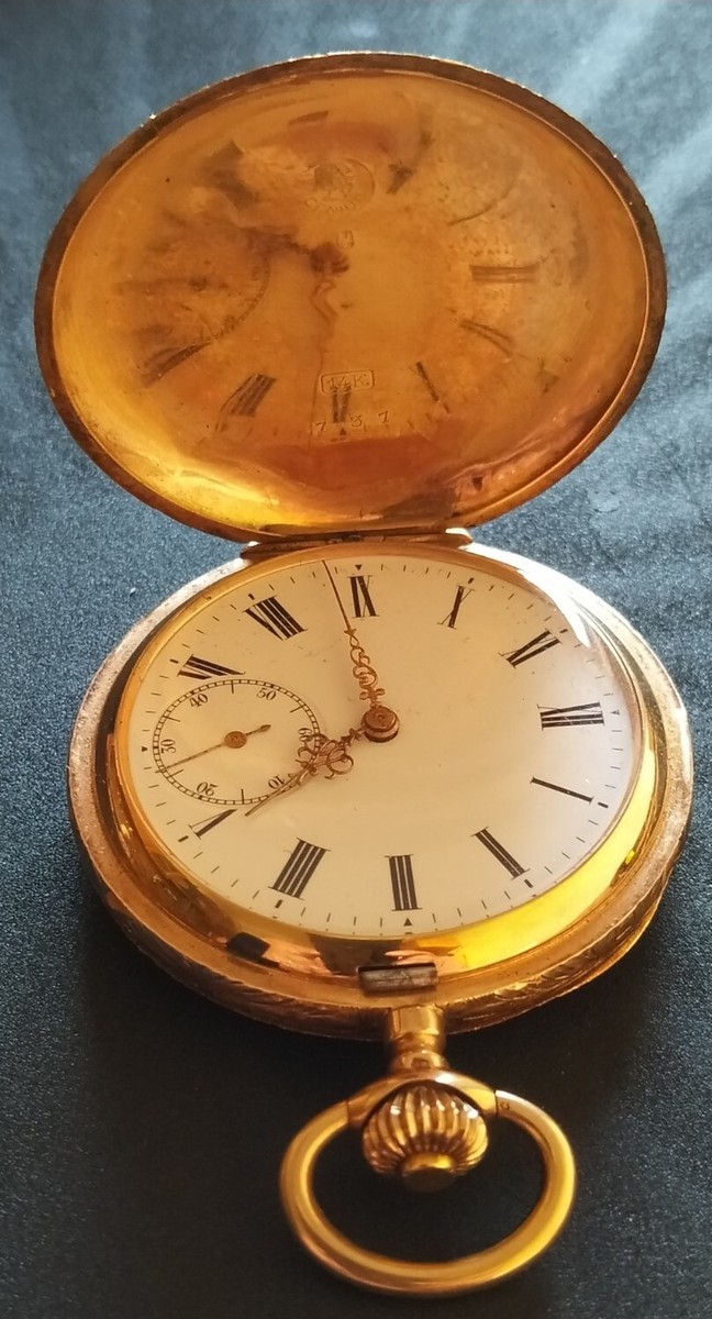 Pocket Watch Gold 14 16 RUBIS Spiral Brequet Perfectly