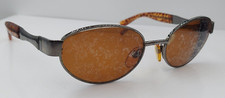 Vintage Emanuel Ungaro 3004 9002 Gunmetal Oval Metal Sunglasses FRAMES ONLY