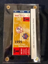 1995 ALDS Game A VINTAGE Ticket NY Yankees v. Mariners Griffey JR Playoff Debut