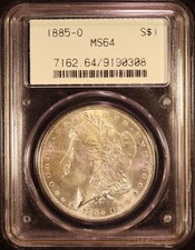 1885-O Morgan Silver Dollar - PCGS MS64 OGH! Very Choice & Flashy Morgan!