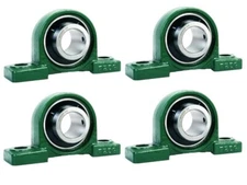 4- Pack 1-7/16" Bore UCP207-23 Self-Align Pillow Block Bearing Solid Base 