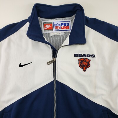 Vintage 90s Nike Chicago Bears Pro Line Track Jacket Large Full