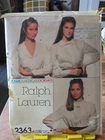 Rare Vogue Designer Ralph Lauren 2363 misses cottagecore blouses sz 8 UNCUT