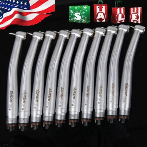 10pcs SANDENT NSK PANA MAX Style Dental High Speed Handpiece Push Button 4 Hole - Image 3 of 4