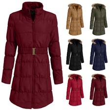 NE PEOPLE Womens Quilted Long Jacket Coat Detachable Hoodie S-3XL NEWJ1134 