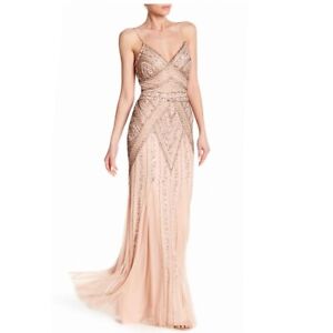 Marina Embellished V-Neck Gown | eBay