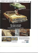 Original 1973 Ford Ltd Brougham And Galaxie 500 Vintage Print Ad