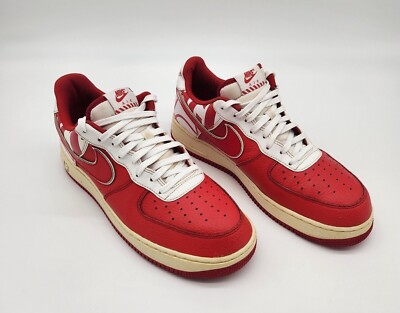 NIKE AIR FORCE LOW 2017 Size US 11 MEN RED LOGO PACK UNIVERSITY  823511-608