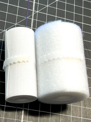 VELCRO  Brand 3'' Wide White Ultra-Mate  Hook and Loop Set - Non-Adhesive-2 YARDS