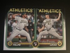 Angel Felipe Easton Lucas 2024 Topps Update Series #US306 Rookie Combos Oakland