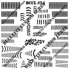 Fishing lure mylar reusable airbrush stencils custom painting scales Stencil 24