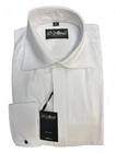 WHITE CUTAWAY COLLAR SHIRT WEDDING COTTON FORMAL LARGE COLLAR PARTY FANCY DRESS