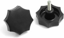 sourcingmap M10 femmina filo nero plastica forma stella capo dadi serraggio manopola
