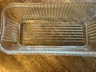 VTG 8x4 Clear Ribbed Glass Refrigerator Dish Base  rectangle Perfect — photo 6