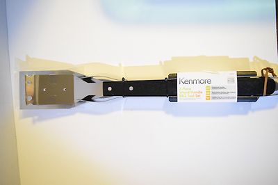 Kenmore 3 Piece Wood Handle BBQ Barbecue Tool Set NEW! 45954 - stainless steel