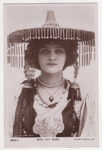 LILY ELSIE :IN "A CHINESE HONEYMOON" :PHOTO BY LIZZIE CASWALL SMITH : RPPC  1906 - Picture 1 of 2