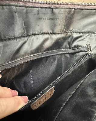 VTG FENDI FF Zucca Selleria Brown Large Tote Shopper Suede Straps